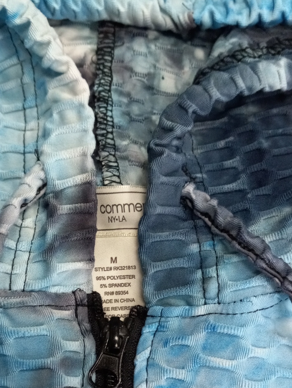 No Comment NY-LA - Blue Tie-Dye Two-Piece Active Set - Picture 7 of 7
